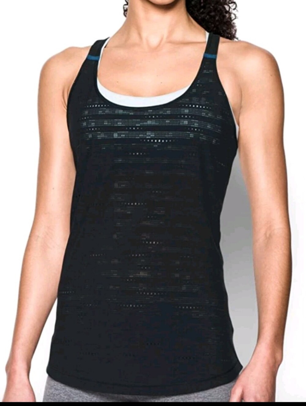 UNDER ARMOUR | Women's Black Coolswitch Fitted Mesh Racerback Tank